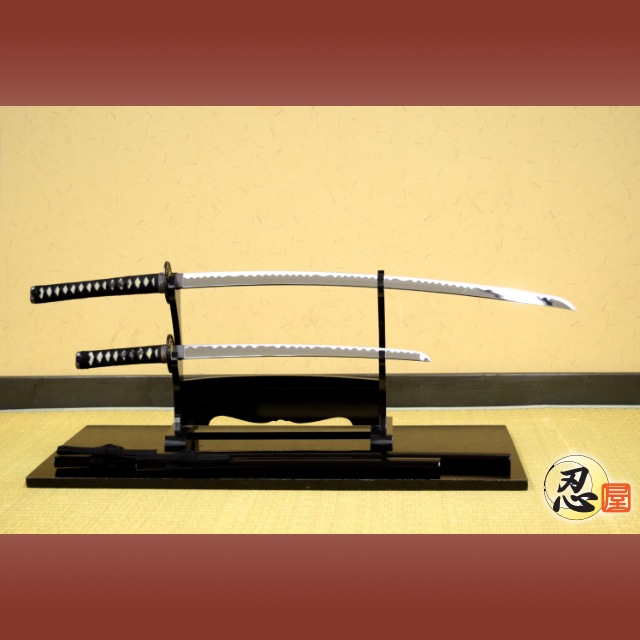 黒呂鞘 大刀 小刀セット 模造刀｜【公式】模造刀・居合刀の専門店「忍屋」