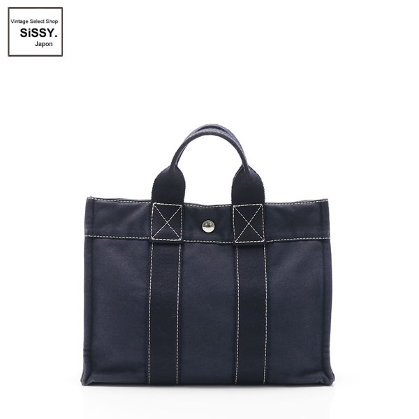 □エルメス□ フールトゥPM トートバッグ キャンバス ネイビー