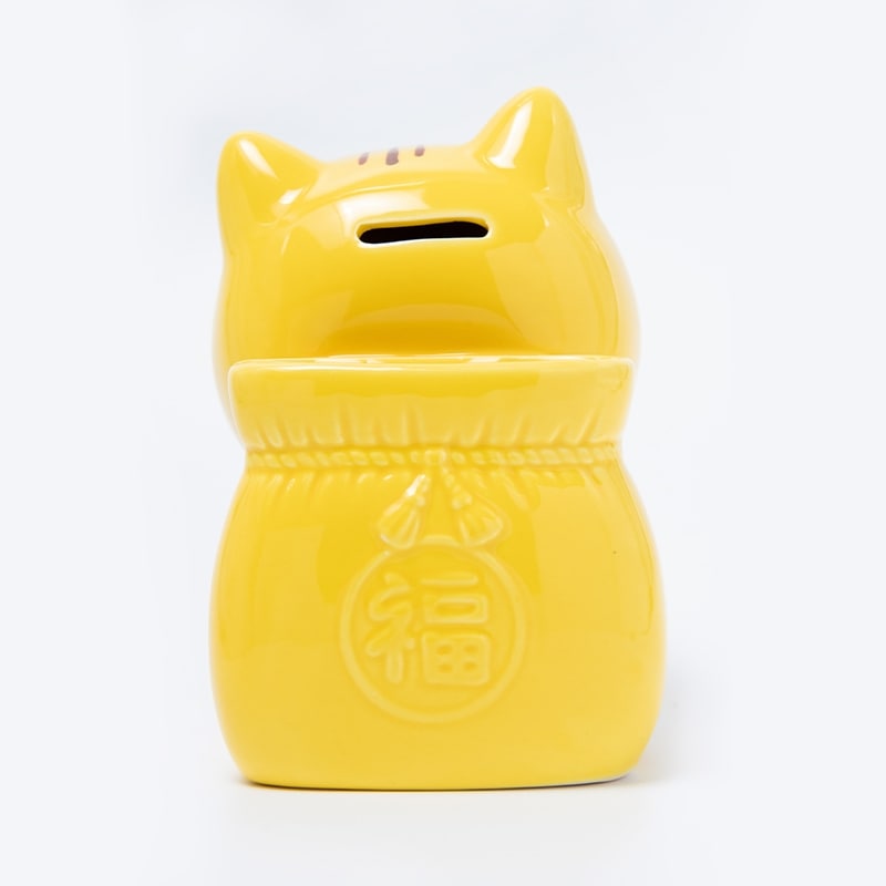 幸せ招き猫宝くじ入れ（大）とら（貯金箱） ｜白崎八幡宮