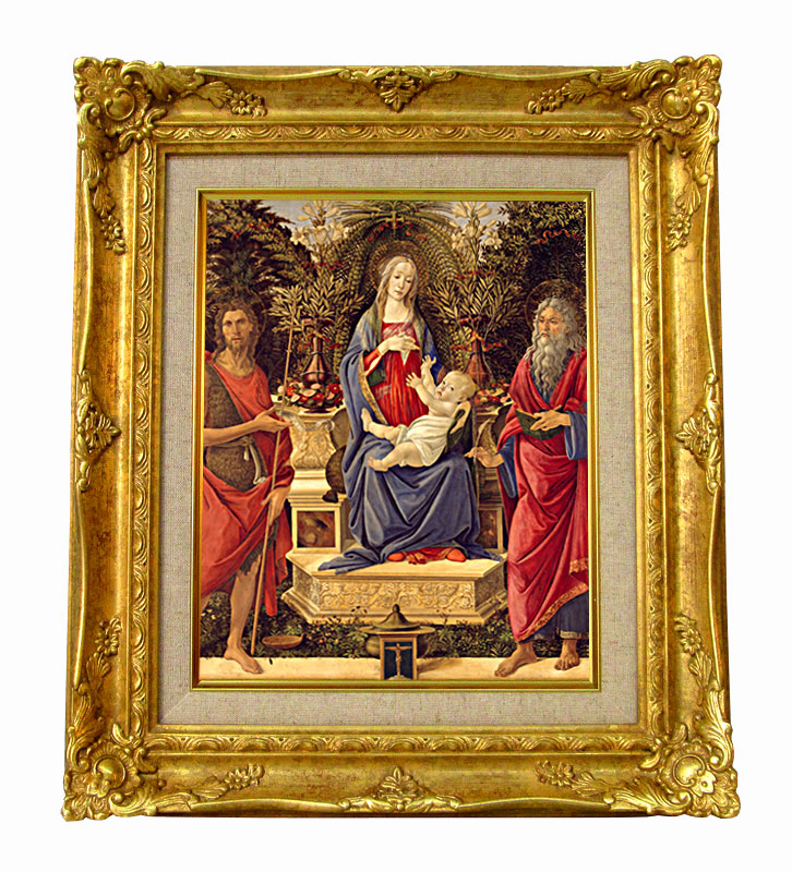 ポッティチェリ 聖母子と二人の聖ヨハネ ジクレーキャンバス複製画