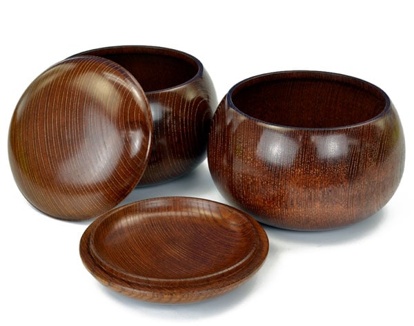 囲碁 木製碁笥 欅 色付 大 ※蛤碁石30号まで収納可能 | 碁笥・碁笥箱