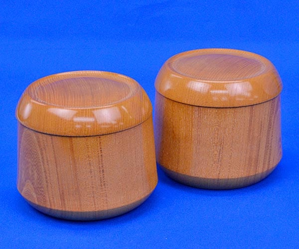 囲碁 木製碁笥 欅 本因坊形 特大 ※蛤碁石35号まで収納可能 | 碁笥