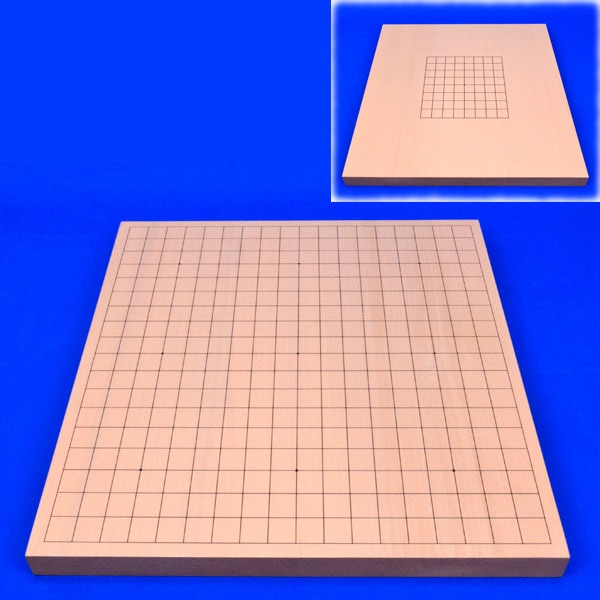 囲碁セット 入門用19路9路新桂1寸卓上碁盤セット(ガラス碁石梅・プラ