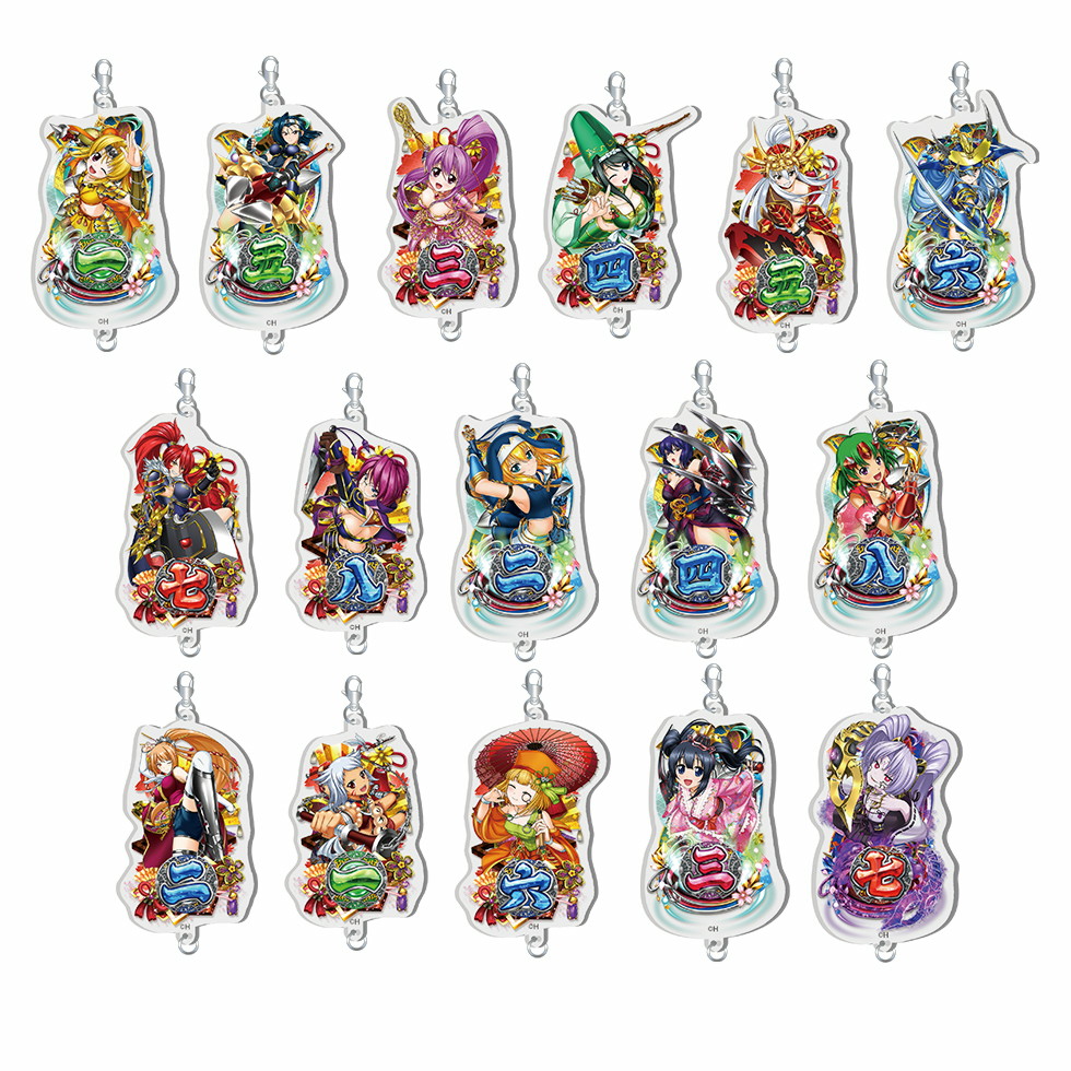 P戦国乙女7～終焉の関ケ原～ 図柄アクリルチャーム【コンプリート