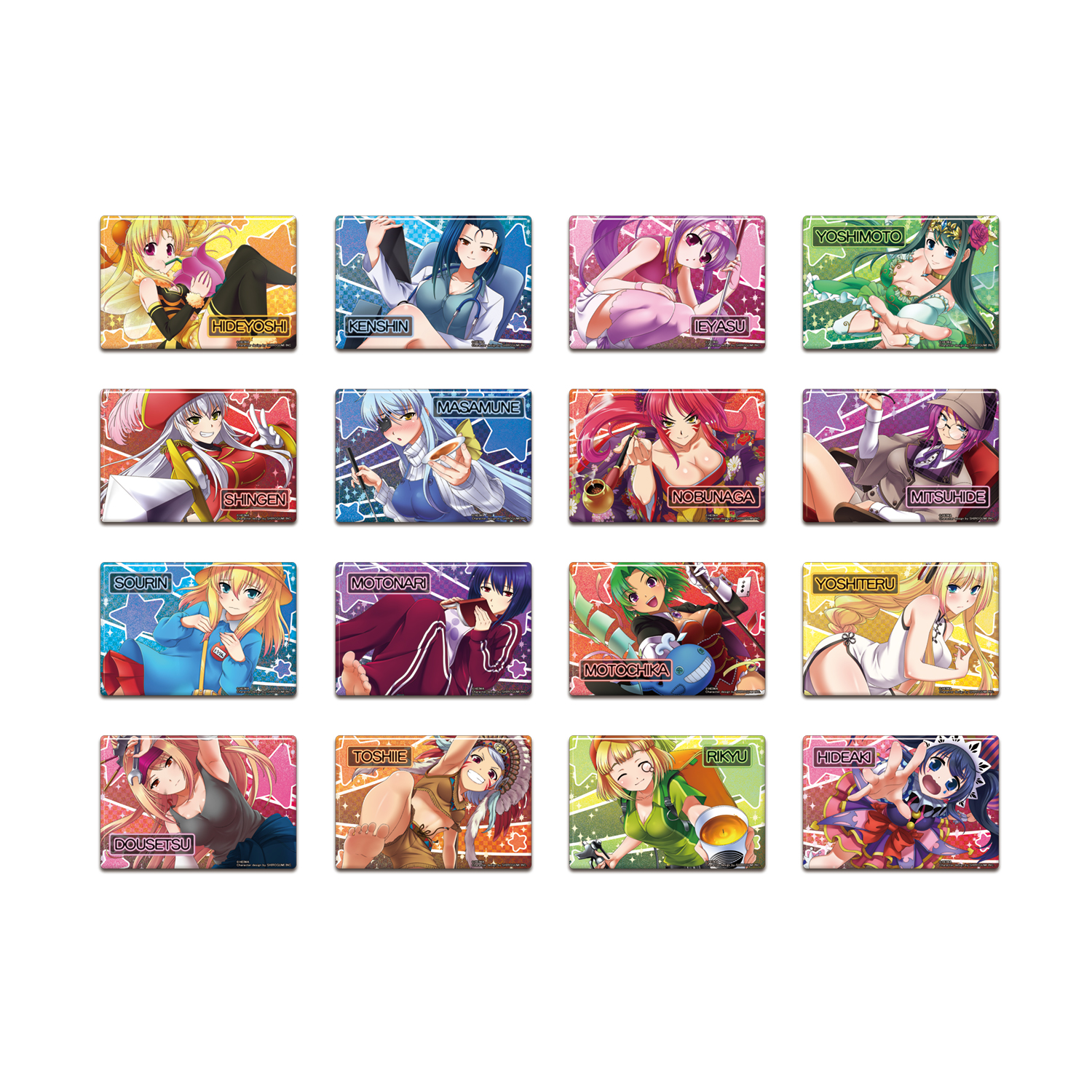 戦国乙女 コスチュームチェンジホログラム缶バッジ2【コンプリート