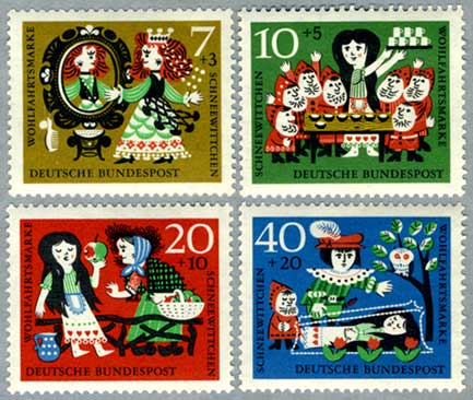 西ドイツ 1962年白雪姫4種 - 趣味の切手専門店マルメイト | 外国切手