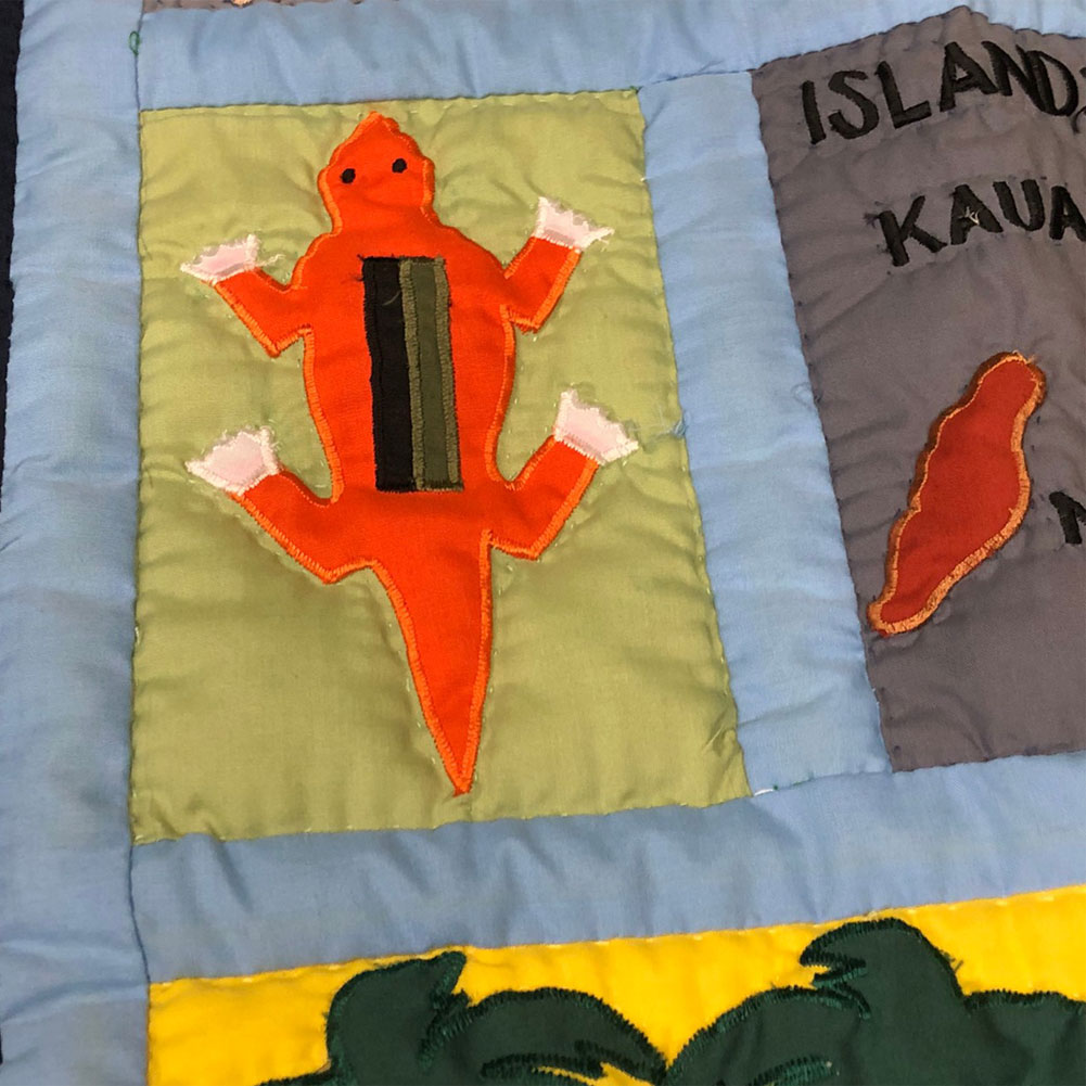Hawaiian quilt ハワイアンキルトタペストリー ドリームオブハワイ 123