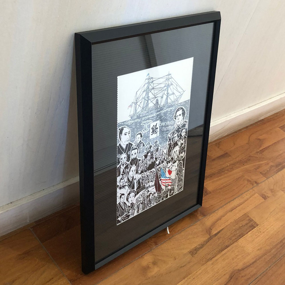 六部工房 木製フレーム入り版画 魁 さきがけ スクリーン 版画