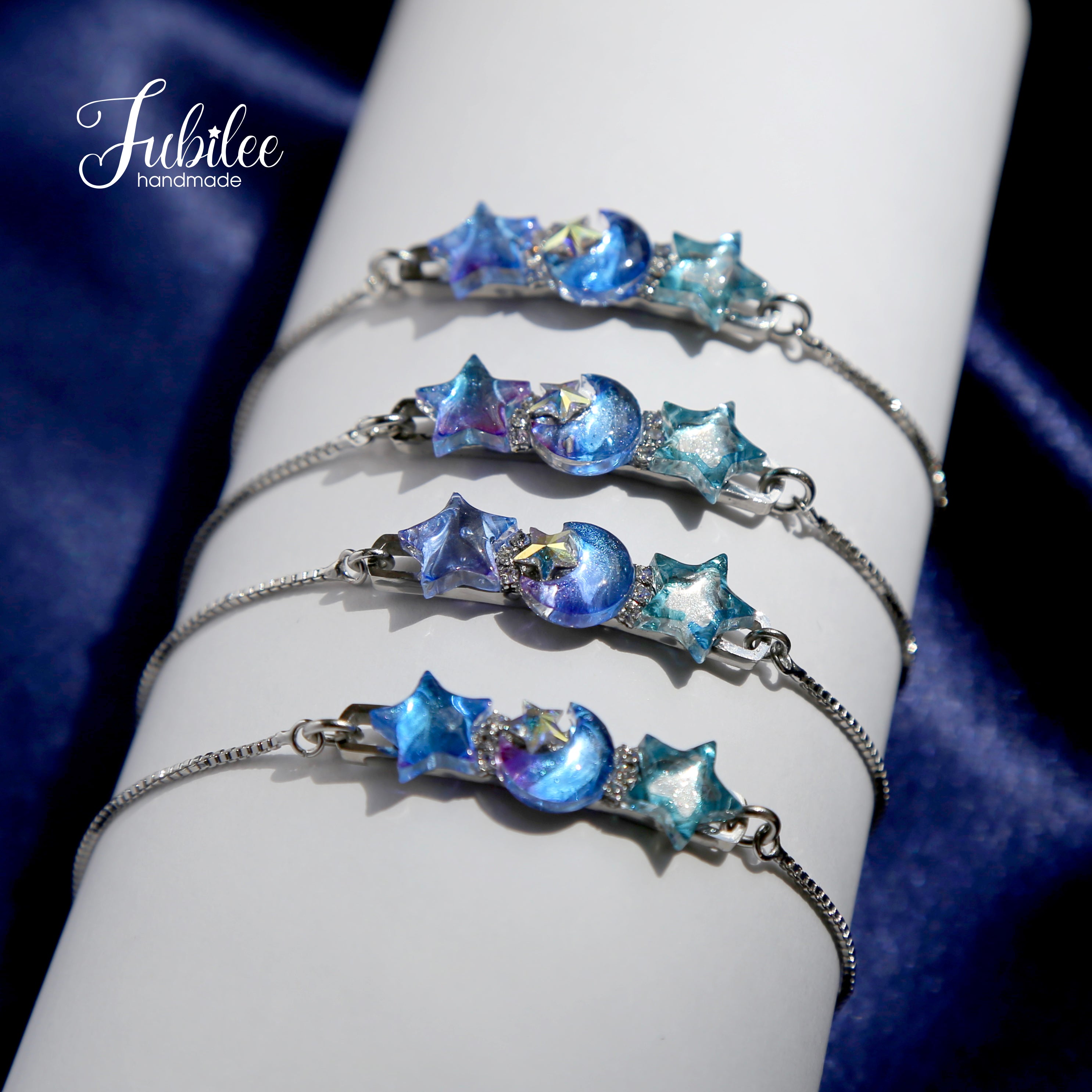 月と星のスライダーブレスレット – 宙フェス夜市