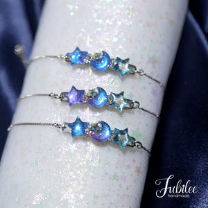 月と星のスライダーブレスレット – 宙フェス夜市