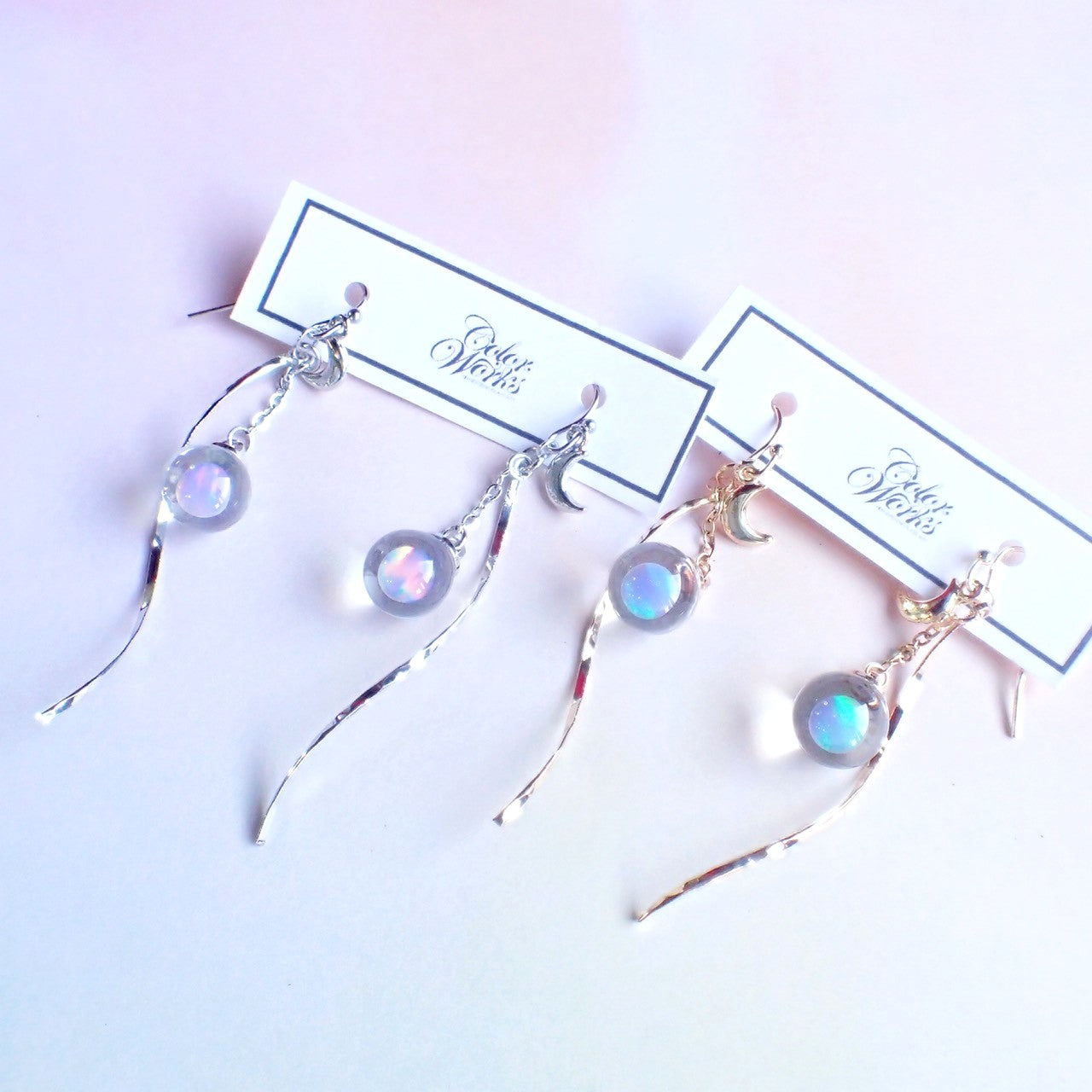 虹 -Star Rainbow- / オパールピアスorイヤリング / スパイラル ‐月