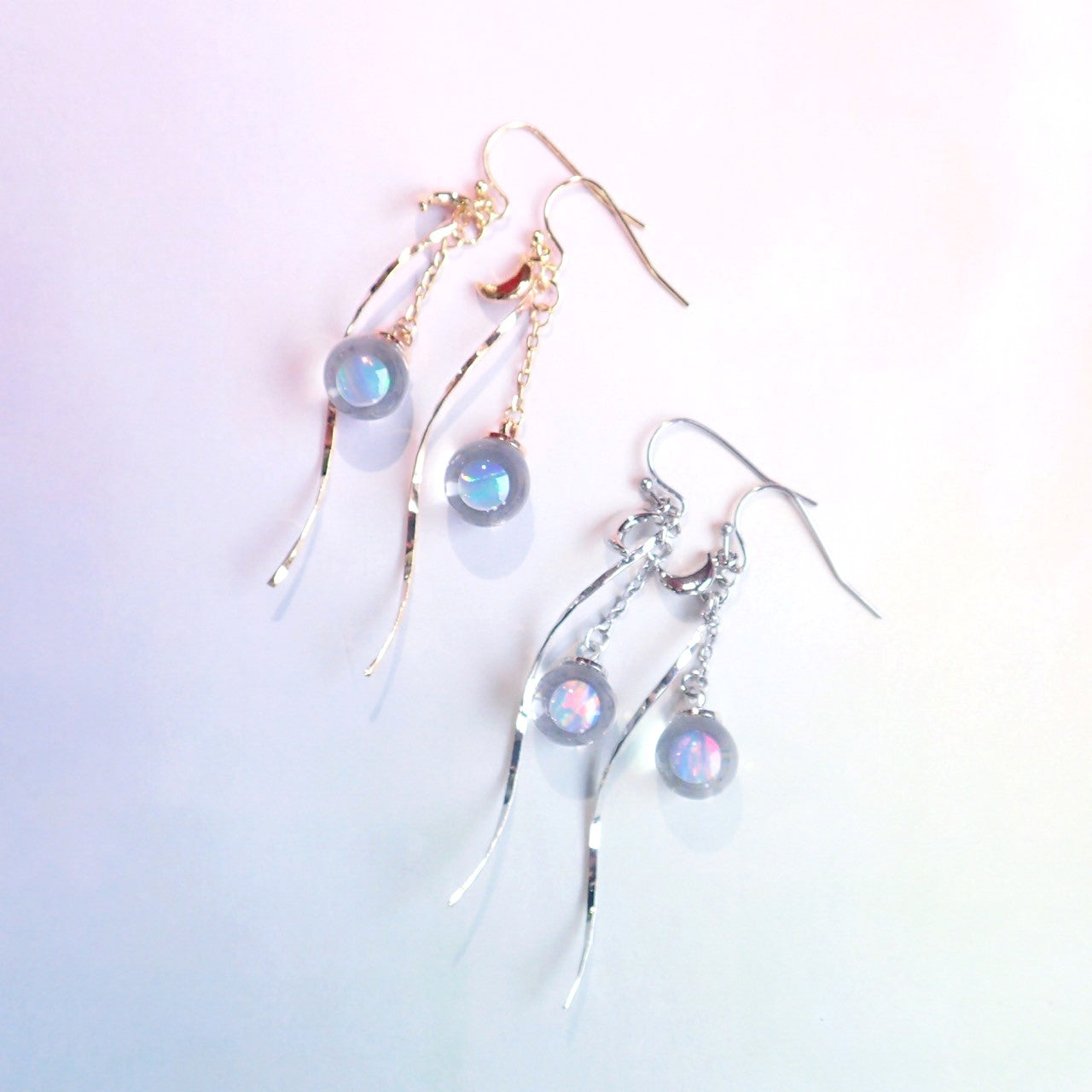 虹 -Star Rainbow- / オパールピアスorイヤリング / スパイラル ‐月