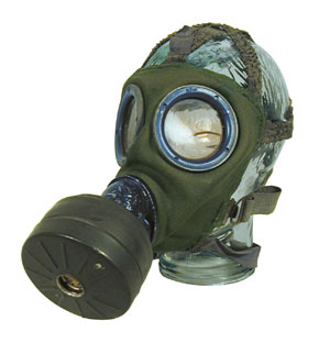 ドイツ WW II ガスマスクセット/ラバライズドコットン生地製本体