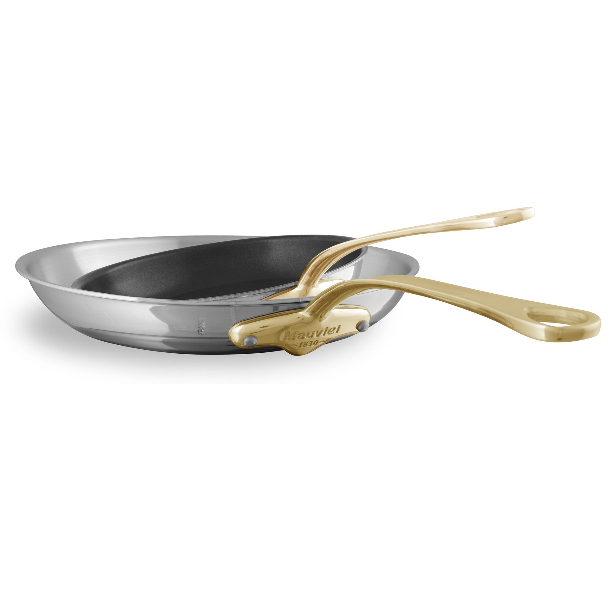 Mauviel M'COOK B 5-Ply 2-Piece Nonstick Frying Pan Set With Brass