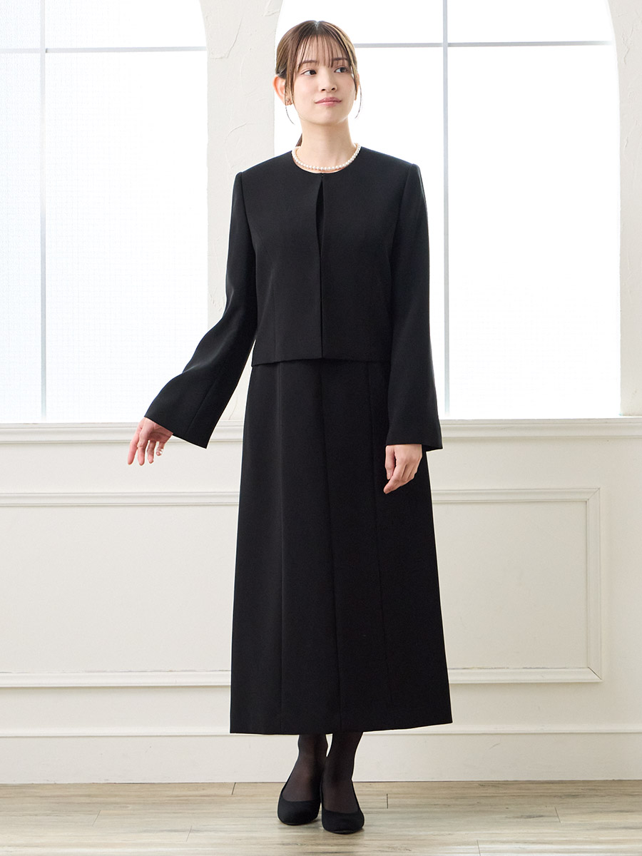 WEB限定】【洗える・マシンウォッシャブル】セミフレアスリーブノー