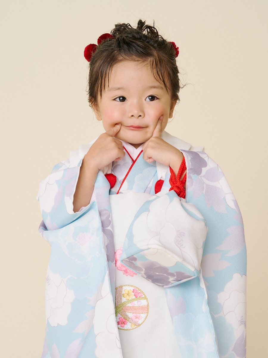 七五三 3才 被布セット 】 牡丹(FREE レッド): ふりふ ｜ミマツ