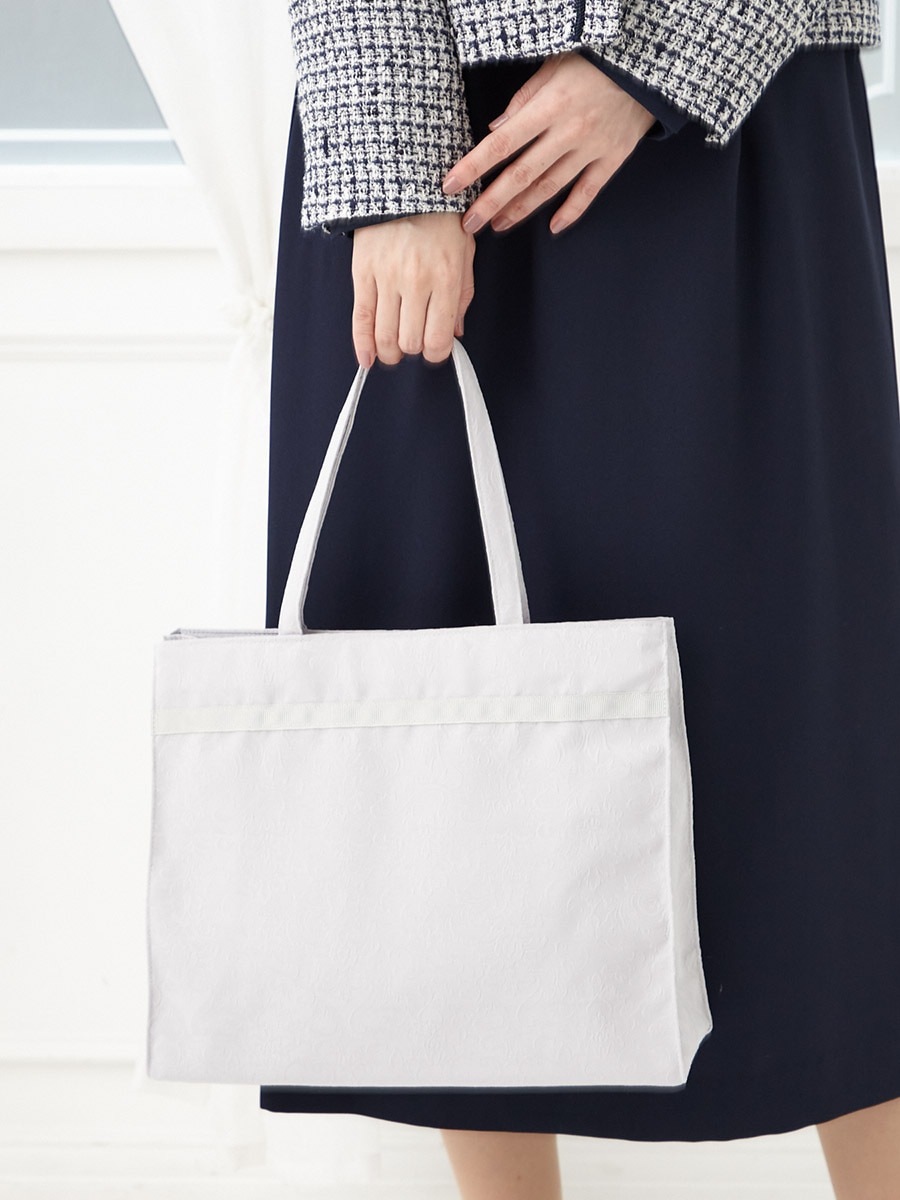 オーナメント柄ジャカード手提げバッグ(FREE ベージュ): AIMER | エメ