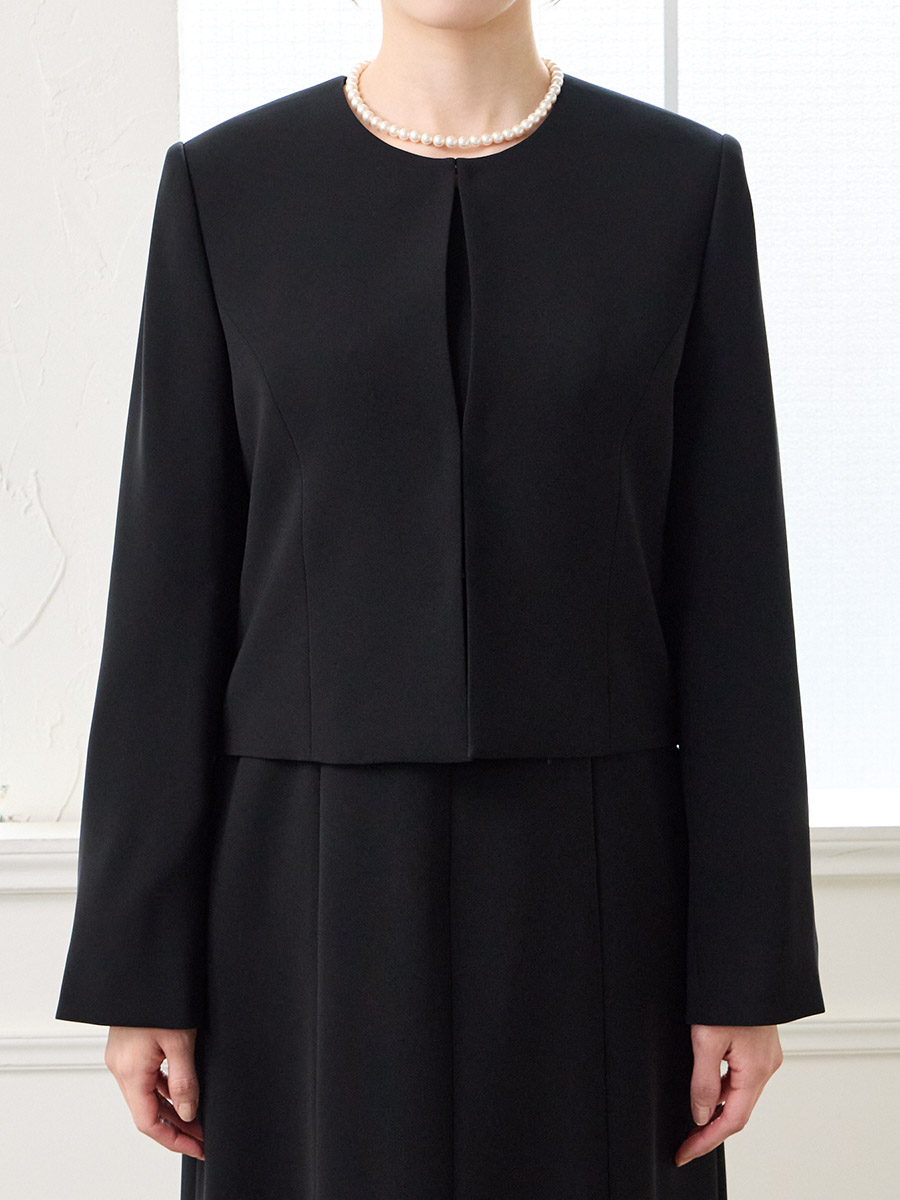 WEB限定】【洗える・マシンウォッシャブル】セミフレアスリーブノー