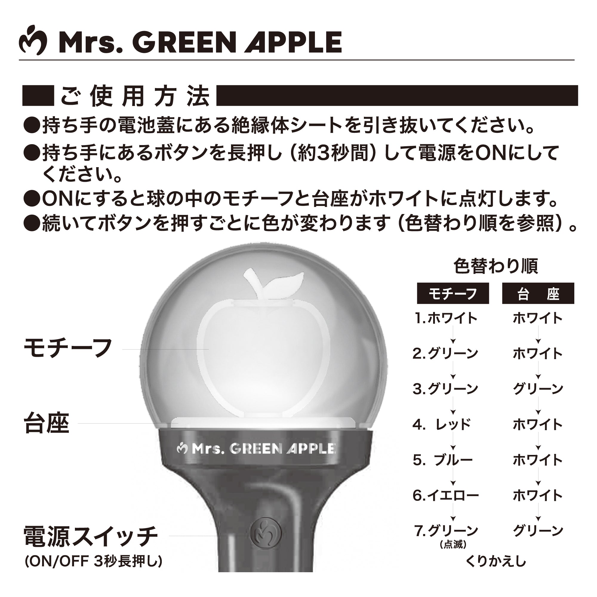 受注販売】MGA Official Light Stick ミニチュア - ORIGINAL ver