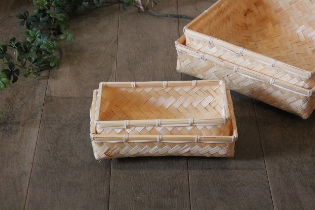 かご・バスケット・雑貨 - menui | 竹の行李籠 蓋付きのボックスタイプ