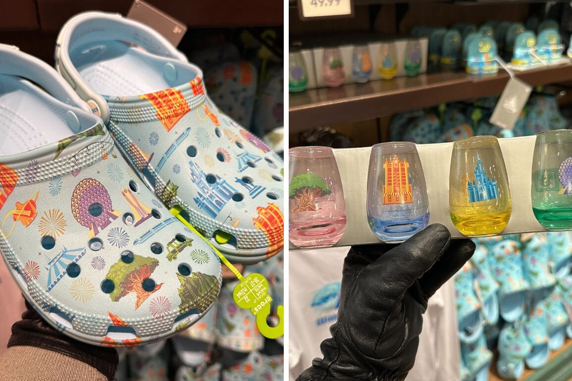 NEW Four Parks Walt Disney World Merchandise including Crocs, Shot