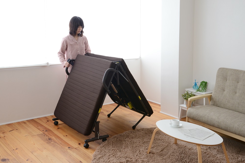 山善 電動フォールディングベッド CEB-8S(DBR)【店頭受取またSUN急便