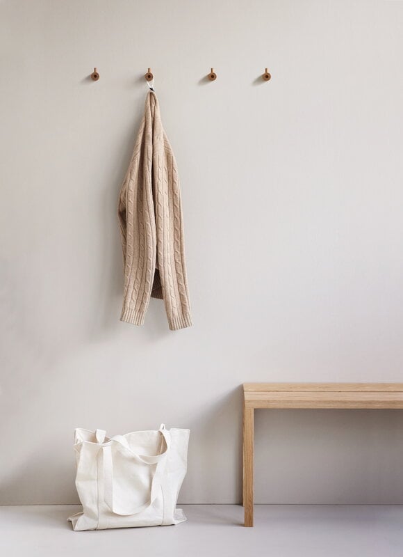 Moebe Wooden wall hook, oak | Finnish Design Shop