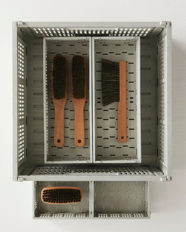 HAY Colour Crate, L Square, recycled plastic, grey | Finnish