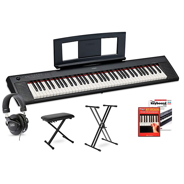 Yamaha Piaggero NP-32 Black Portable Keyboard With Power Adapter
