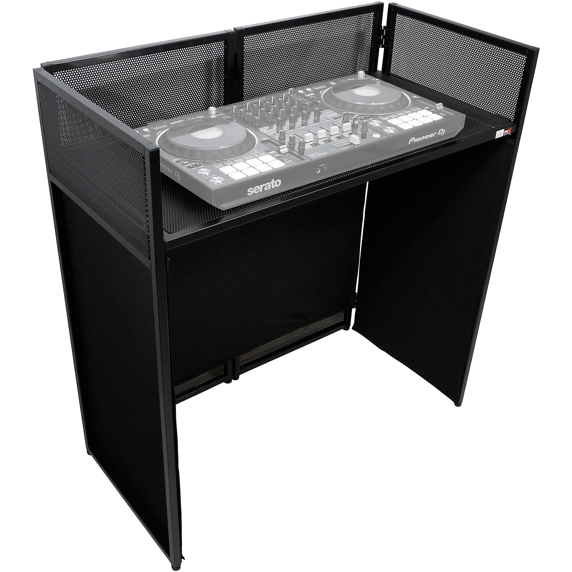 ProX XF-VISTABLMK2 Vista DJ Booth Facade Table Station With White