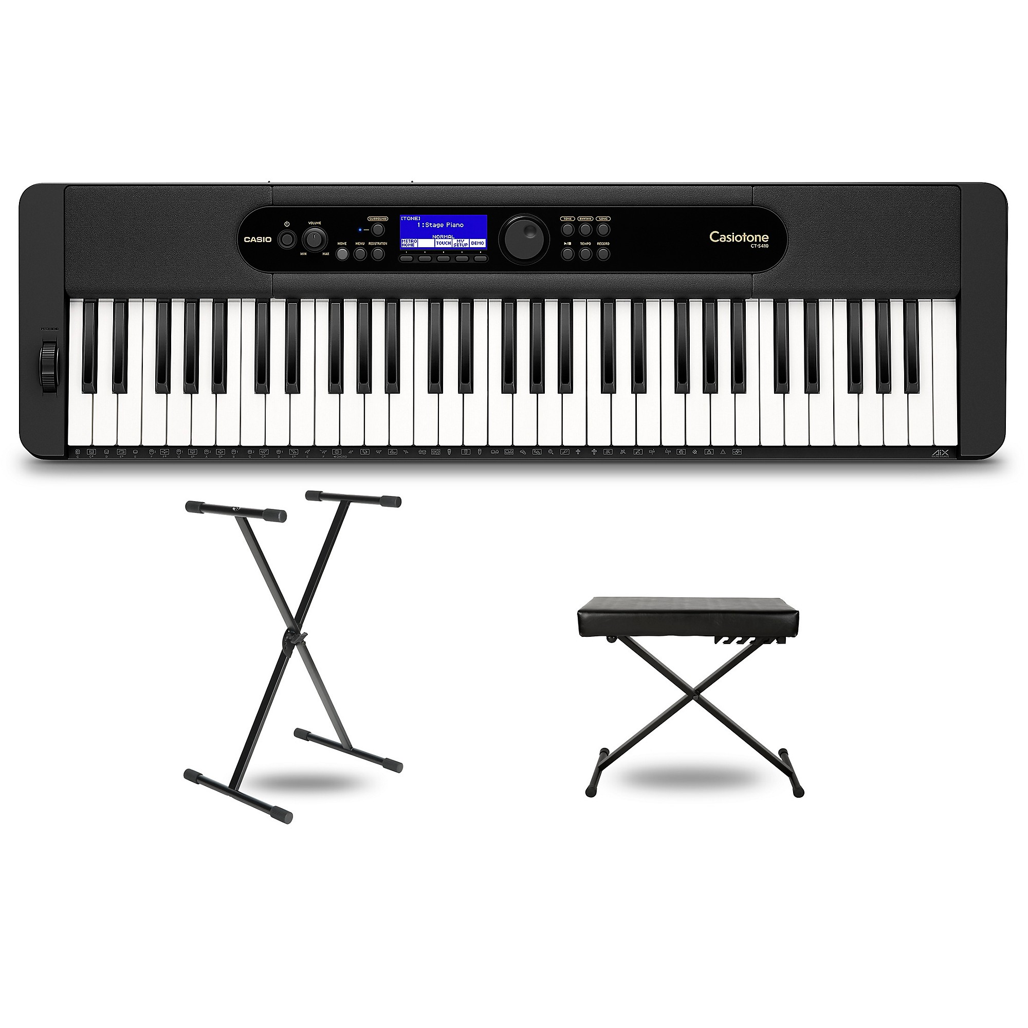 Casio Casiotone CT-S410 Keyboard With Stand and Bench | Music & Arts