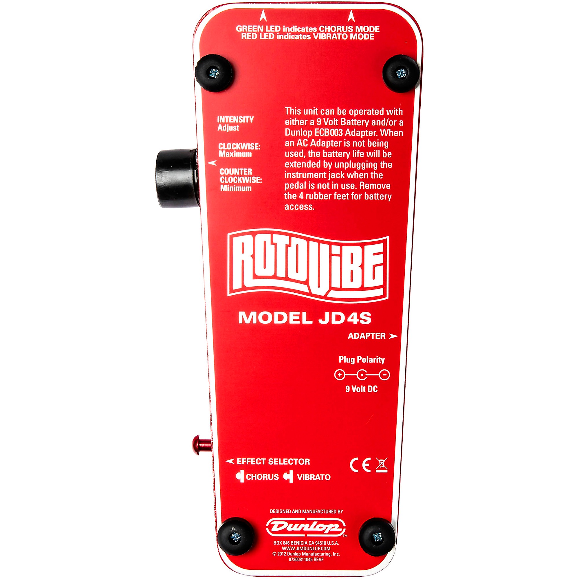 Dunlop JD-4S Rotovibe Expression Pedal | Music & Arts