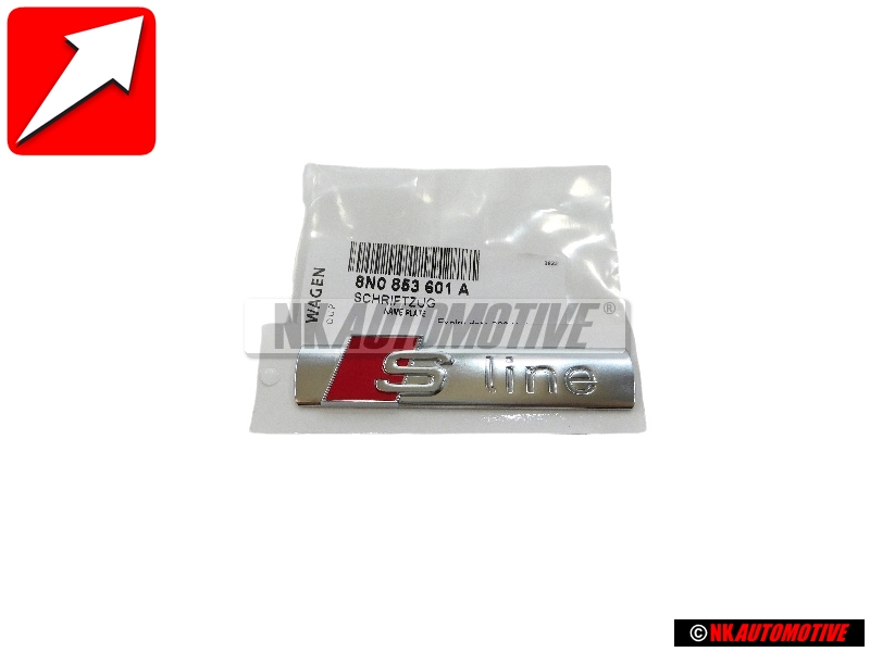 Original Audi S-LINE Side Badge Emblem Chrome Red - 8N0853601A | eBay