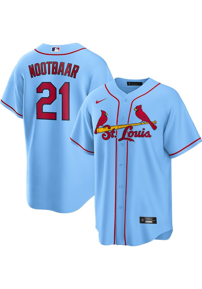 Lars Nootbaar St Louis Cardinals Mens Replica LIGHT BLUE Road