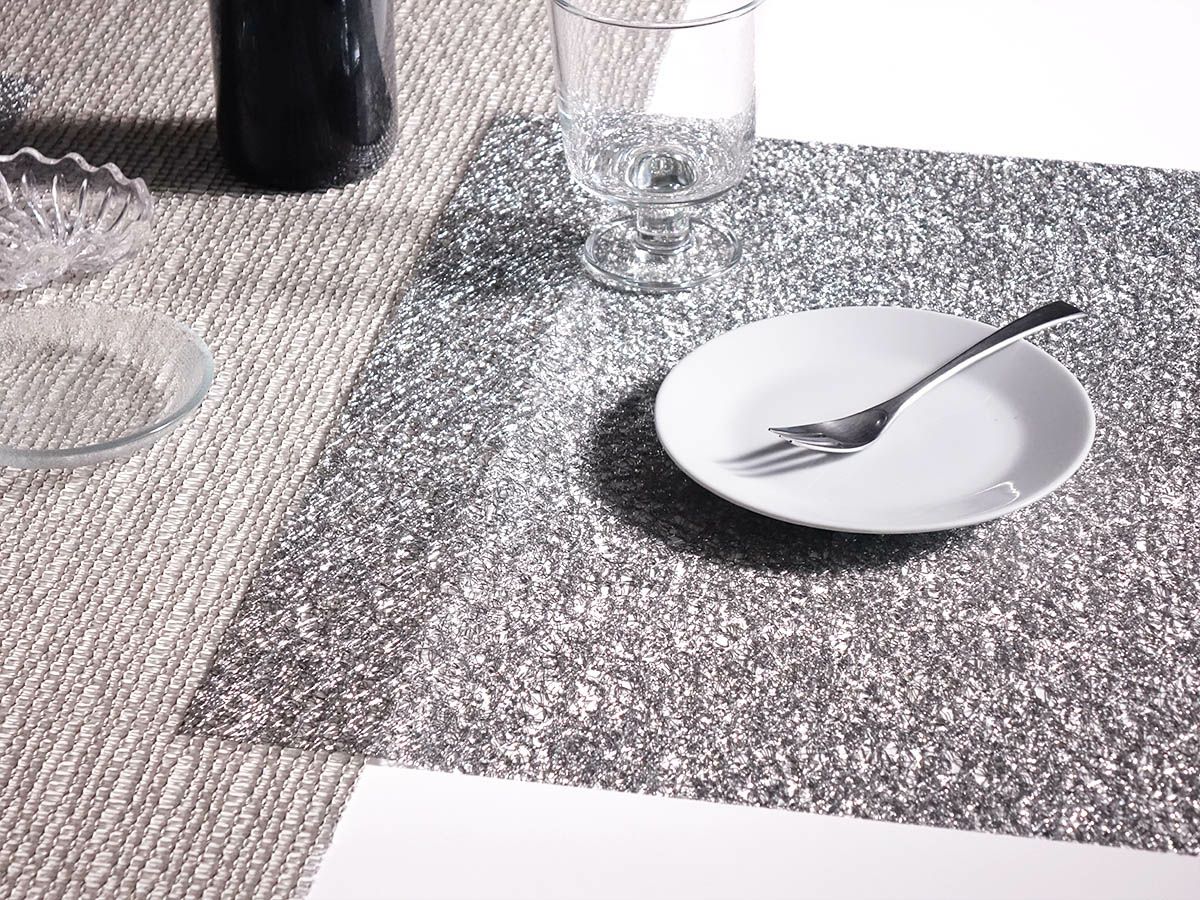 チルウィッチ ランチョンマット メタリックレース｜シルバー