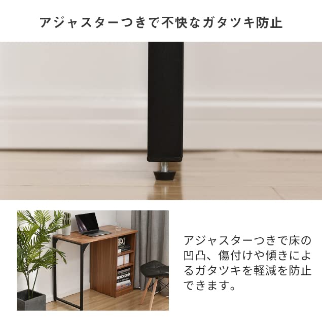 Amazon | CSSMCOMP(売店) 【ホワイト】 パソコンデスク 3段シェルフ付