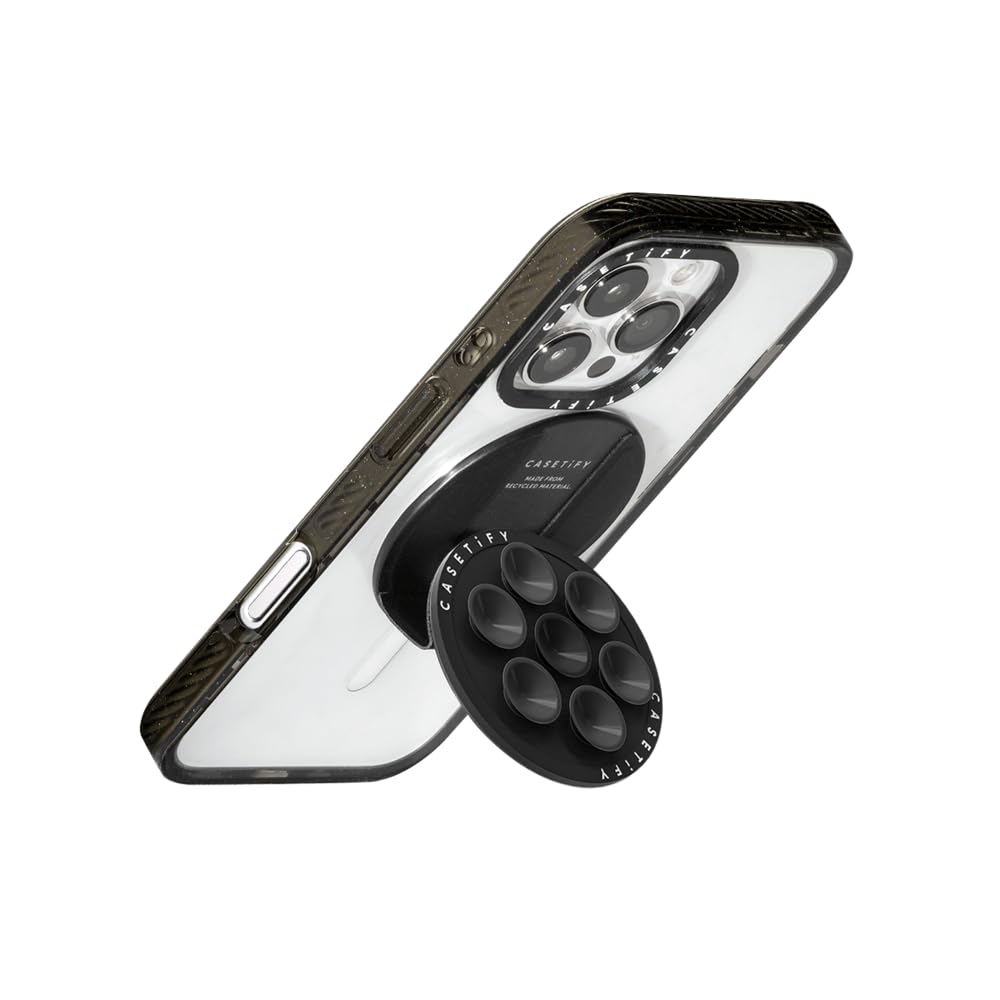CASETiFY Snappy Snap & Stick Grip Stand Magsafe Compatible - Black