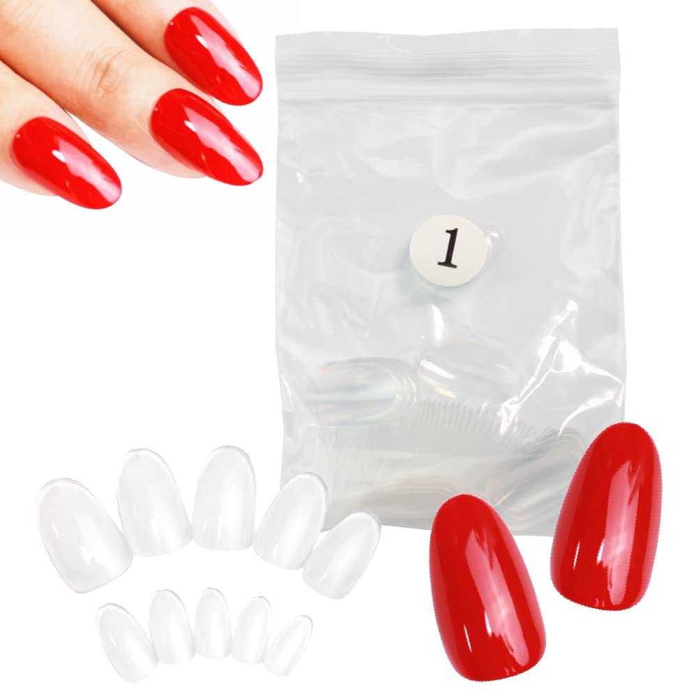 Amazon | ネイルチップ クリア サイズ別販売【 レギュラーオーバル 1番