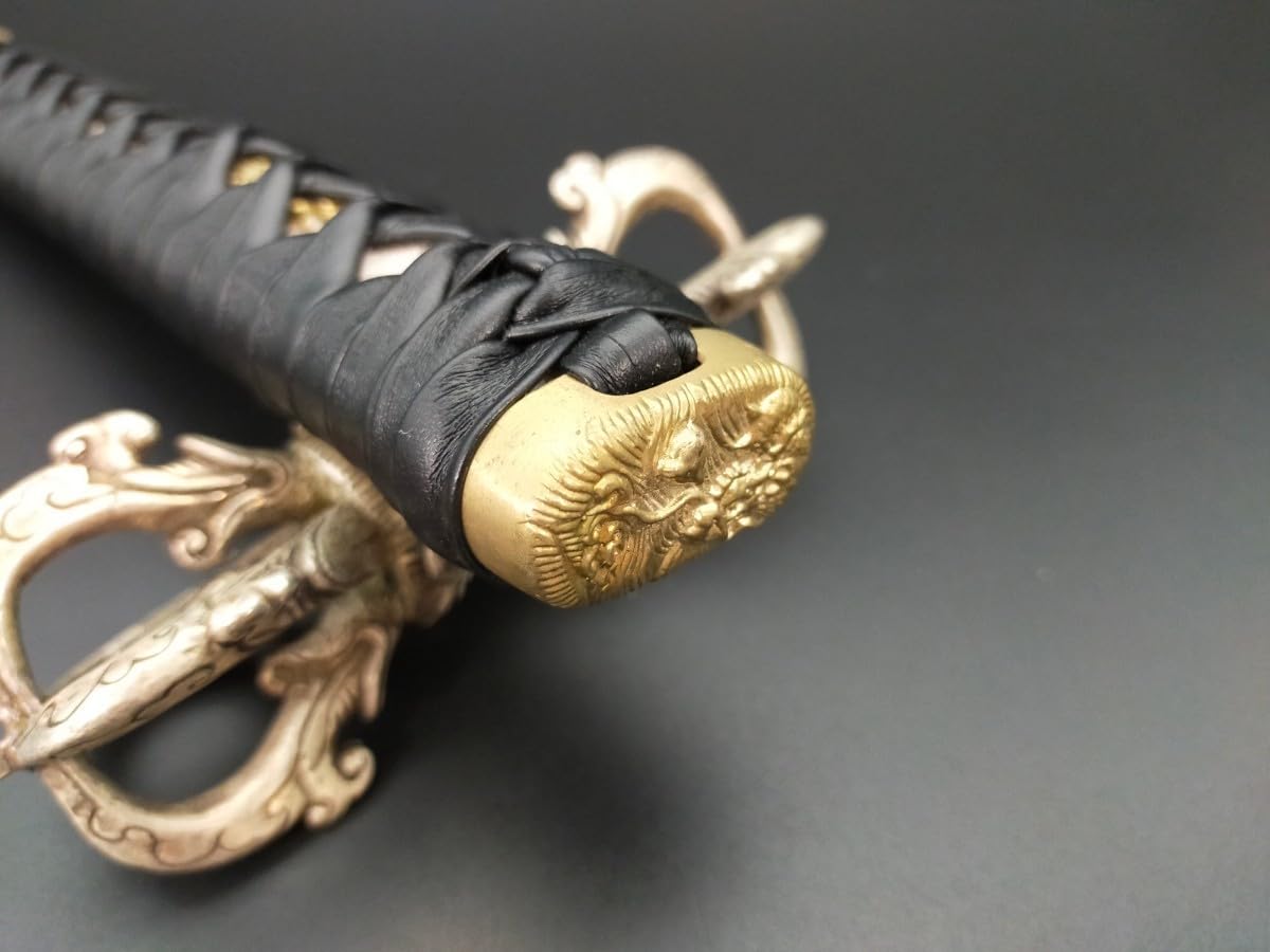 Amazon.co.jp: 高級日本刀柄 高級大刀柄 目釘付 居合刀用 長約26CM 本