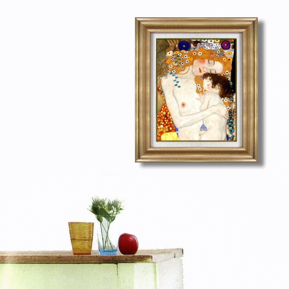 Amazon.co.jp: クリムト 母と子 F6号 複製画 人物画 世界の名画 親子