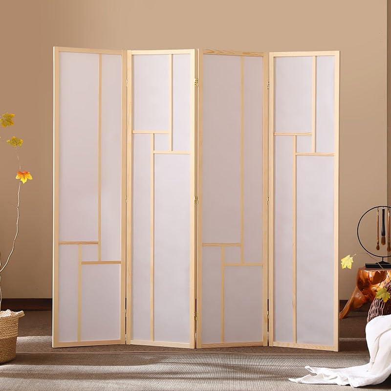 Amazon | CenxnuHa パーテーション 間仕切り 4連 屏風 和風衝立