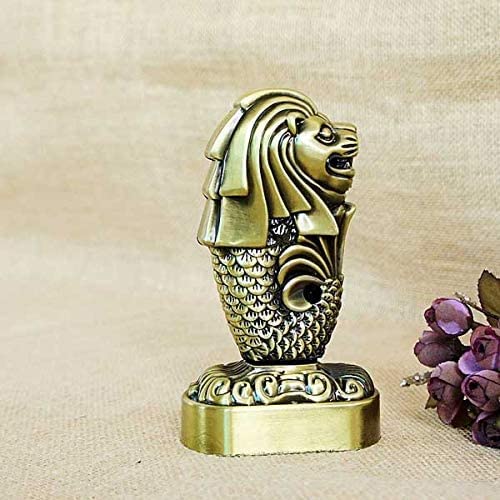 Amazon.co.jp: マーライオン インテリア 置物 鉄 ライオン 魚