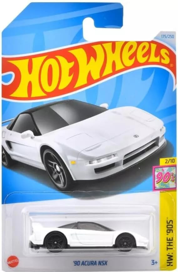 Amazon.com: Hot Wheels 90 Acura NSX White, The 90s Series 2/10
