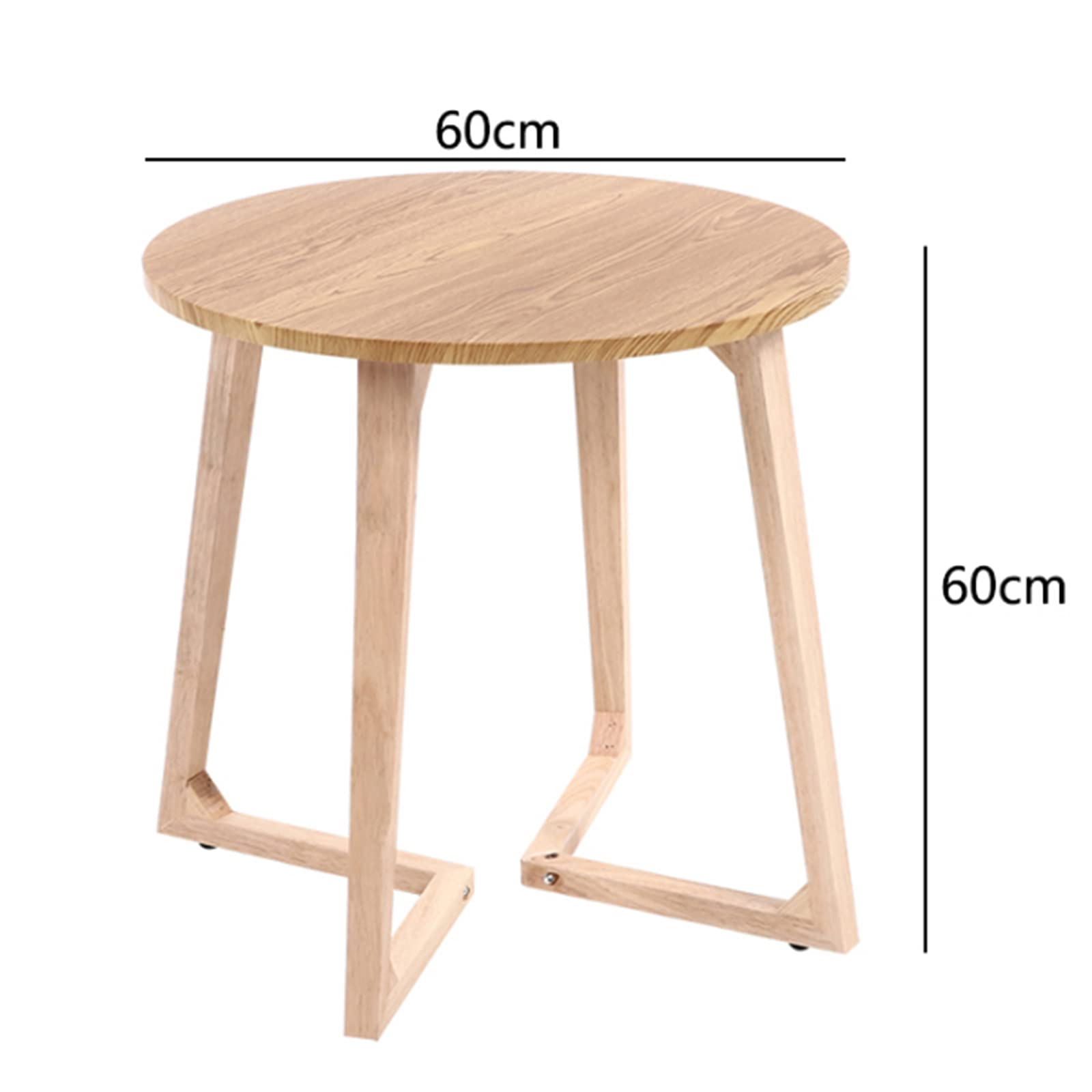 Amazon｜サイドテーブル 円形 直径60cm 木製 北欧 ダイニングテーブル