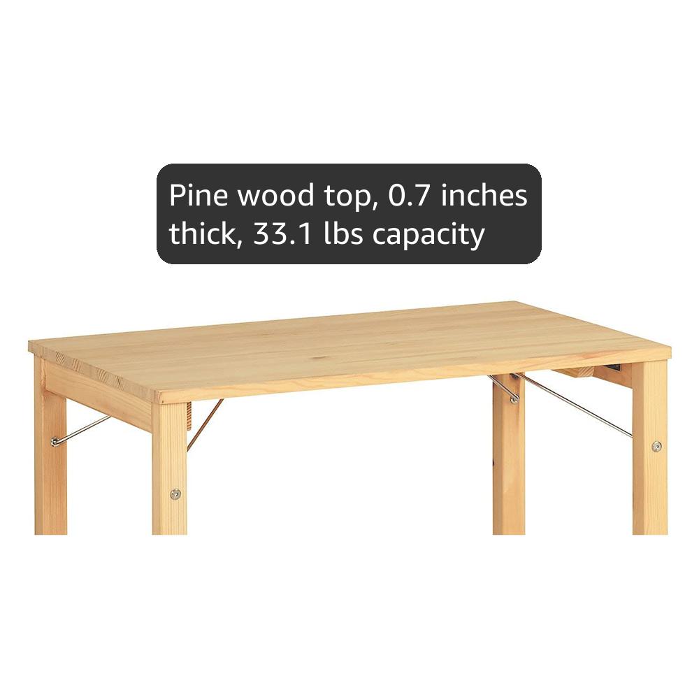 Amazon.com: MUJI 18499441 Folding Pine Wood Table, (W x D x H