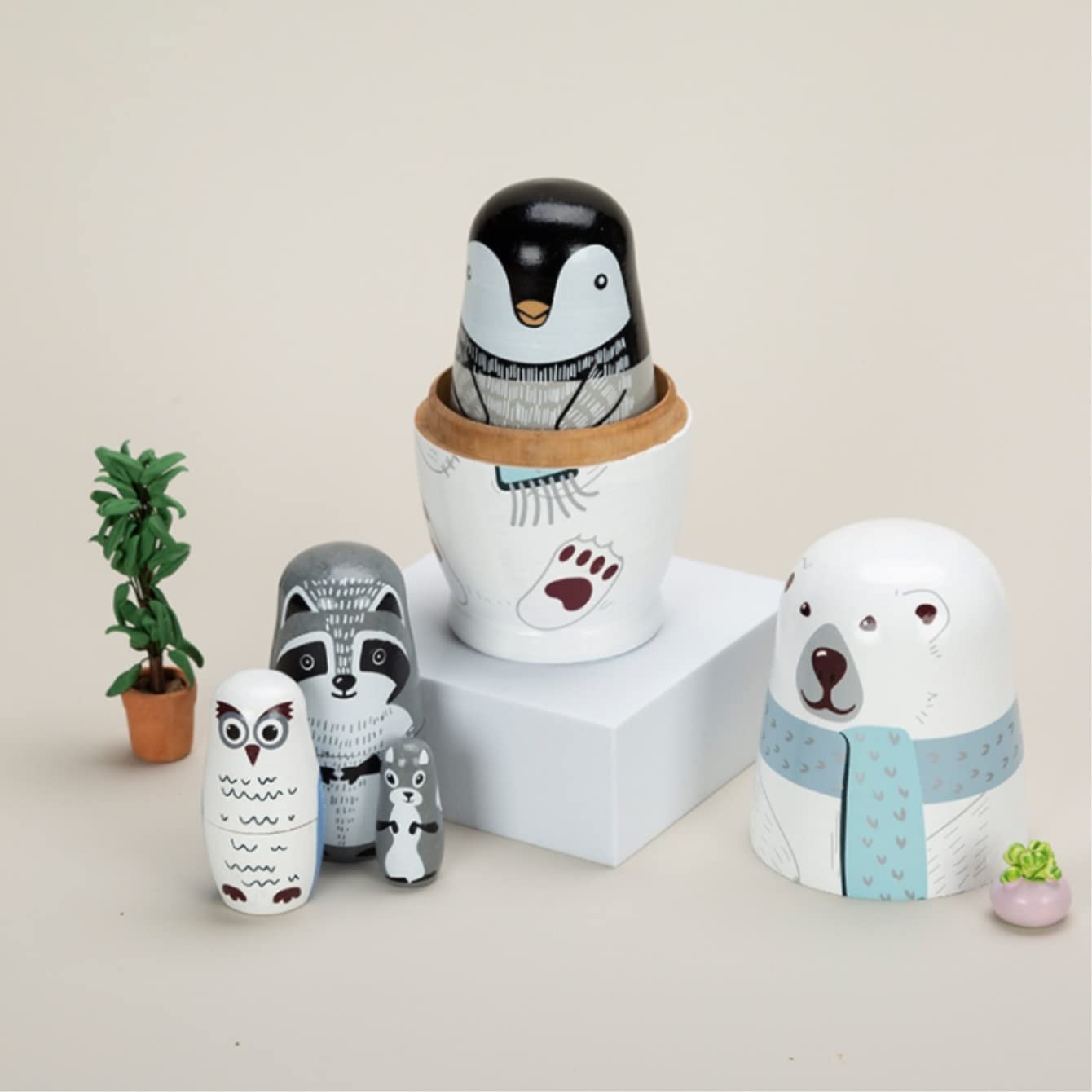 Amazon.co.jp: マトリョーシカ マトリョシカ 5 個シロクマロシア