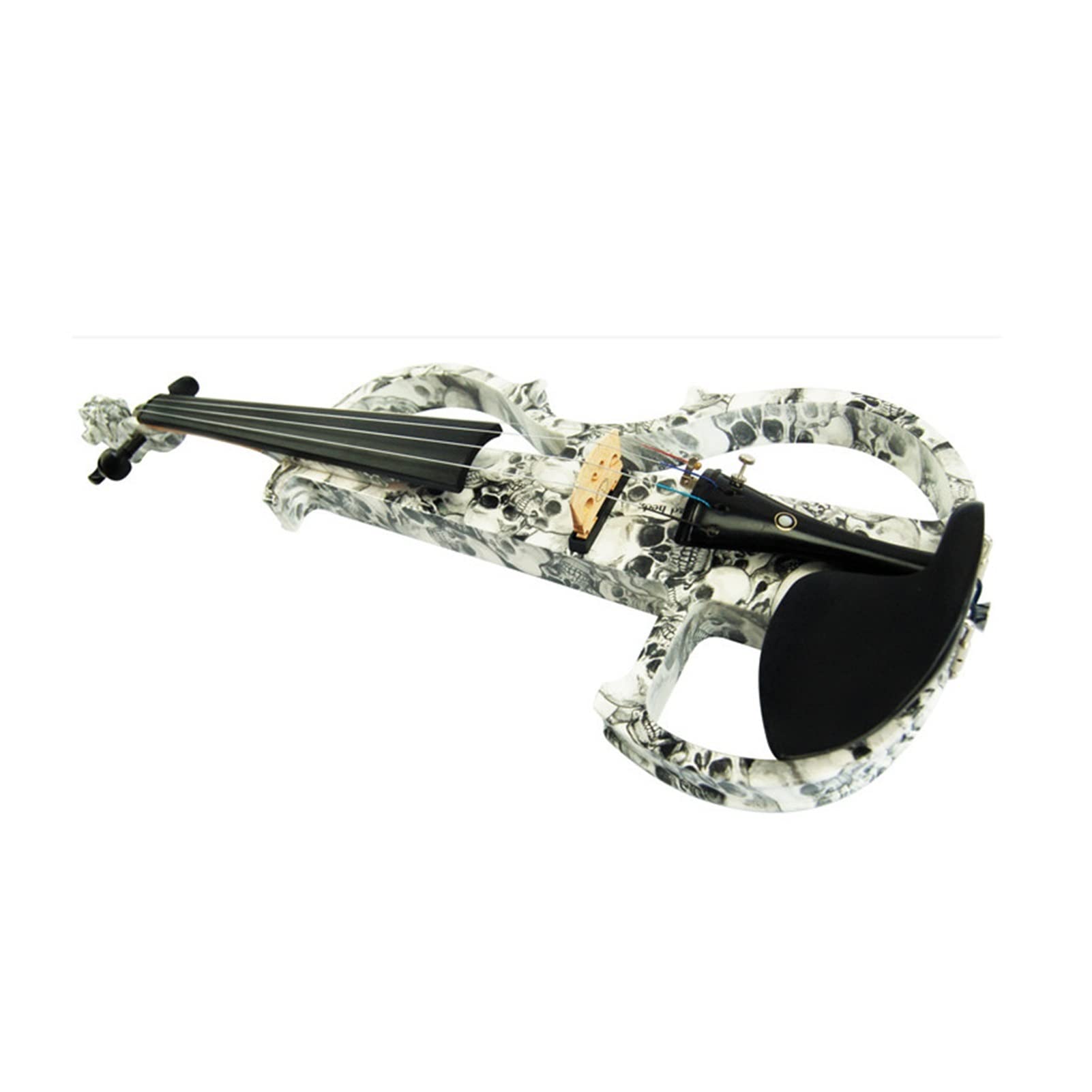Amazon | 電気サイレントバイオリン4/4黒檀製の継手スケルトン弓ケース