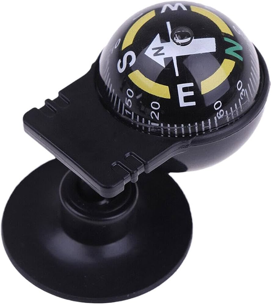 Amazon.co.jp: 車載コンパス 吸盤式 方位磁石 高精度 ボール型 船舶