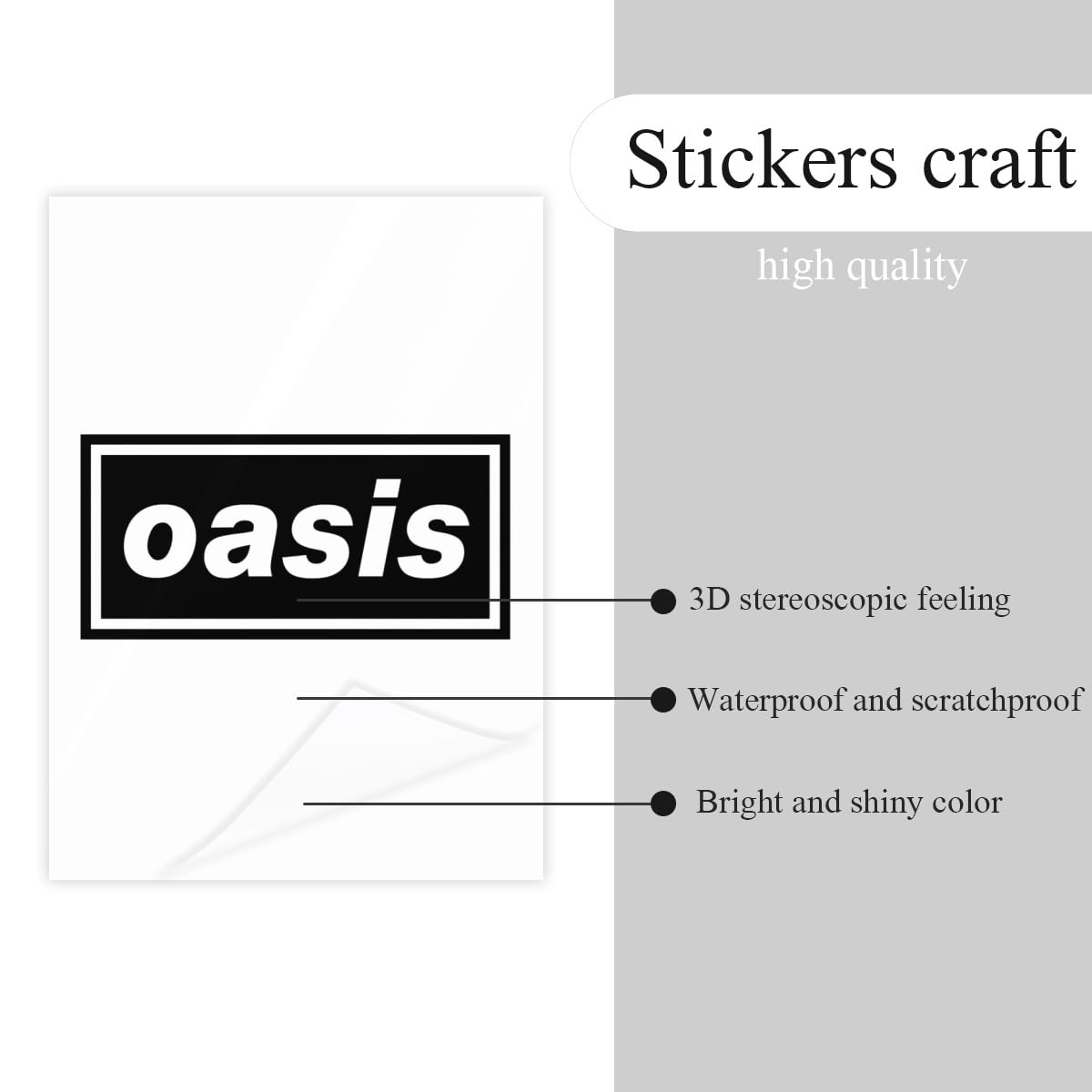 Amazon.co.jp: クリスタルステッカー オアシス OASIS バンド シール