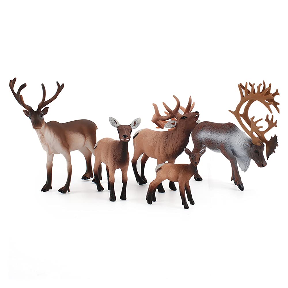 Amazon.co.jp: XIXun-RBRD 動物フィギュア 鹿フィギュアセット 6pcs